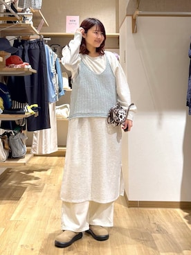 「studio CLIP（スタディオクリップ）のアイテム（ワンピース/ドレス）」を使った、MAIKOさん（レディース・150cm）の春コーディネート