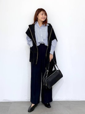 「アイテム（ベスト）」を使った、MAIKOさん（レディース・150cm）の冬コーディネート