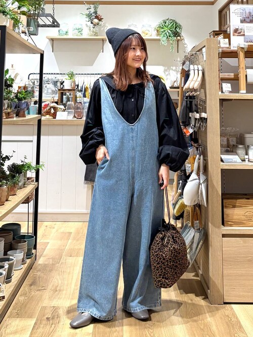 studio CLIPのオールインワン・サロペットを使ったコーディネート