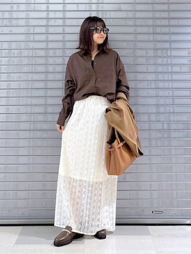 「アイテム（タンクトップ）」を使った、MAIKOさん（レディース・150cm）の秋コーディネート
