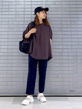 「アイテム（バックパック/リュック）」を使った、MAIKOさん（レディース・150cm）の夏コーディネート