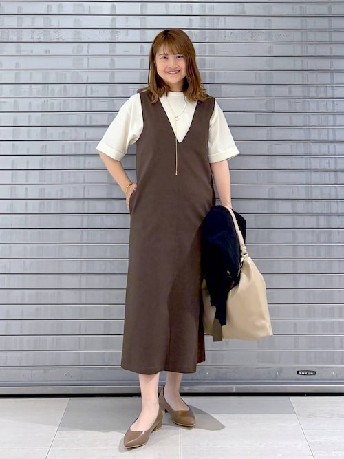 セール】快適ストレッチワンピース〈低身長サイズあり〉/328381