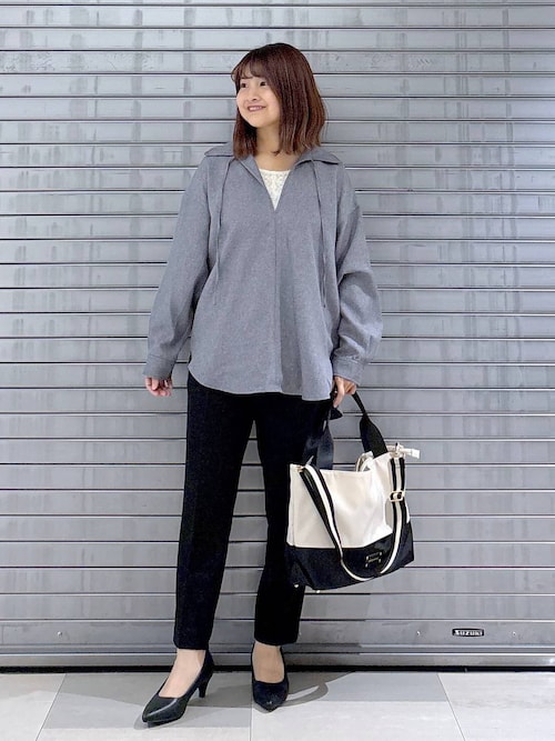 セール】ツイードライクスキッパーシャツ/578314（シャツ/ブラウス