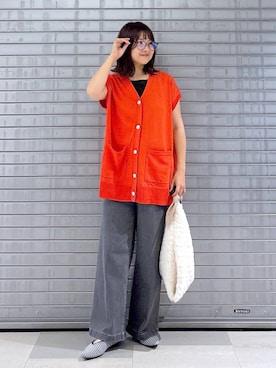 「アイテム（タンクトップ）」を使った、MAIKOさん（レディース・150cm）の夏コーディネート