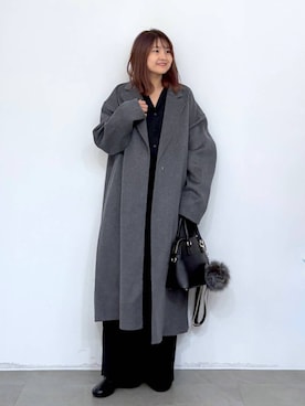 「アイテム（チェスターコート）」を使った、MAIKOさん（レディース・150cm・30代）の秋コーディネート