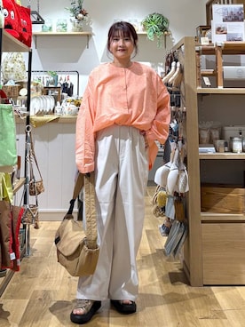 「studio CLIP（スタディオクリップ）のアイテム（パンツ）」を使った、MAIKOさん（レディース・150cm）の春コーディネート