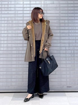 「アイテム（マウンテンパーカー）」を使った、MAIKOさん（レディース・150cm）の秋コーディネート