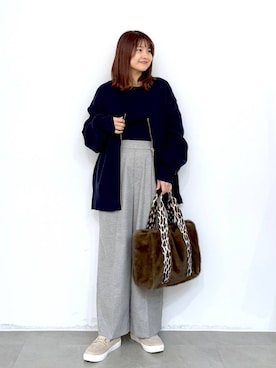 「Elura（エルーラ）のアイテム」を使った、MAIKOさん（レディース・150cm）の冬コーディネート