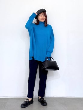 「アイテム（ローファー）」を使った、MAIKOさん（レディース・150cm・30代）の冬コーディネート