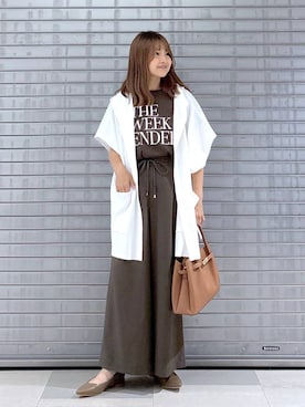 「アイテム（パンプス）」を使った、MAIKOさん（レディース・150cm）の夏コーディネート