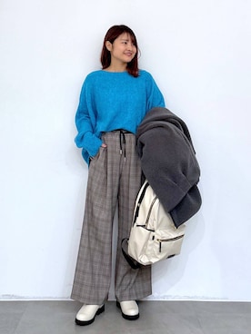 「アイテム（バックパック/リュック）」を使った、MAIKOさん（レディース・150cm）の秋コーディネート