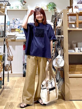 「studio CLIP（スタディオクリップ）のアイテム」を使った、MAIKOさん（レディース・150cm）の夏コーディネート