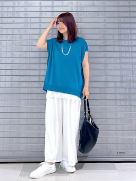 「アイテム（タンクトップ）」を使った、MAIKOさん（レディース・150cm）の夏コーディネート