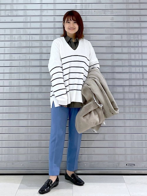 Y'sウールストール ケープ ZW COLLECTION ウールストール付きケープ - ブルー | ZARA Japan
