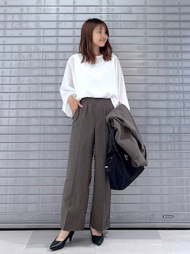 「Elura（エルーラ）のラウンドフラワー2WAYタンク（タンクトップ）」を使った、MAIKOさん（レディース・150cm・30代）の夏コーディネート
