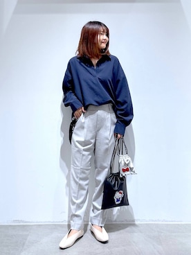 「アイテム（ストール/ショール）」を使った、MAIKOさん（レディース・150cm・30代）の秋コーディネート