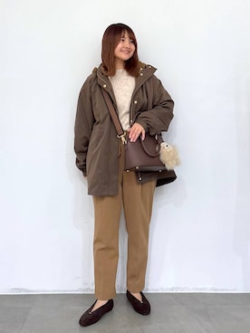 「アイテム（マウンテンパーカー）」を使った、MAIKOさん（レディース・150cm）の秋コーディネート