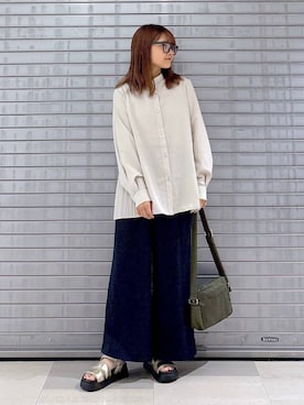 「Elura（エルーラ）のアイテム（サンダル）」を使った、MAIKOさん（レディース・150cm）の夏コーディネート