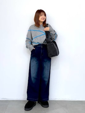 「アイテム（トートバッグ）」を使った、MAIKOさん（レディース・150cm・30代）の秋コーディネート