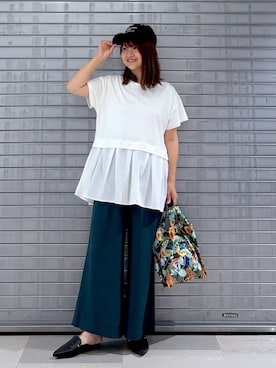「アイテム（キャップ）」を使った、MAIKOさん（レディース・150cm・30代）の夏コーディネート