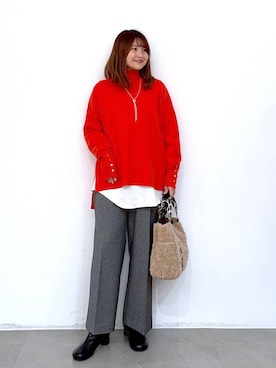 「旅行」｜「アイテム（アクセサリー）」を使った、MAIKOさん（レディース・150cm）の冬コーディネート