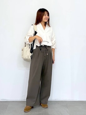 「アイテム（バックパック/リュック）」を使った、MAIKOさん（レディース・150cm）の秋コーディネート