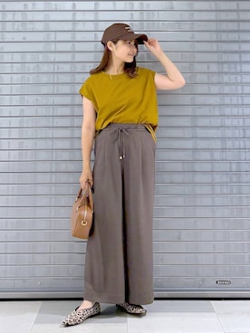 「アイテム（キャップ）」を使った、MAIKOさん（レディース・150cm・30代）の夏コーディネート