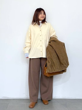 「アイテム（その他アウター、イエロー系）」を使った、MAIKOさん（レディース・150cm）の秋コーディネート