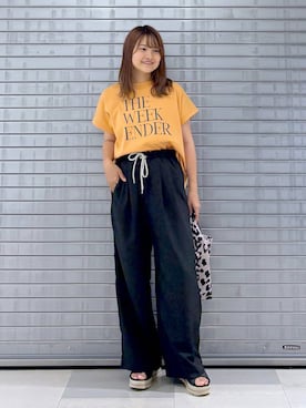 「アイテム（エコバッグ/サブバッグ）」を使った、MAIKOさん（レディース・150cm）の夏コーディネート