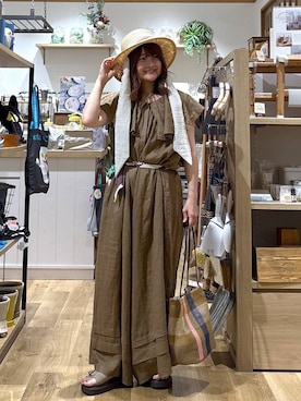 「アイテム（トートバッグ）」を使った、MAIKOさん（レディース・150cm・30代）の夏コーディネート