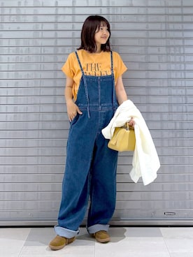 「アイテム（オールインワン・サロペット）」を使った、MAIKOさん（レディース・150cm）の秋コーディネート