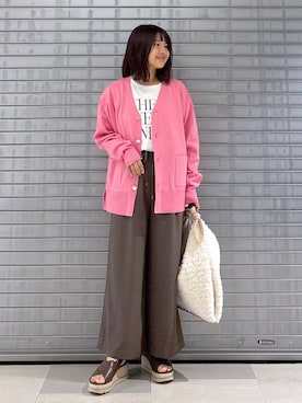 「アイテム（カーディガン/ボレロ）」を使った、MAIKOさん（レディース・150cm・30代）の夏コーディネート