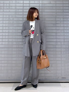 「アイテム（テーラードジャケット）」を使った、MAIKOさん（レディース・150cm・30代）の秋コーディネート
