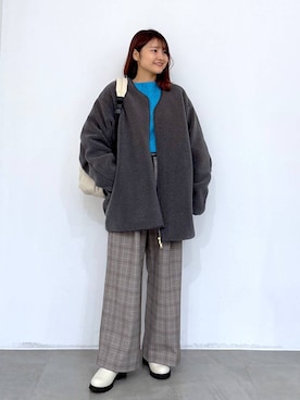 「アイテム（バックパック/リュック）」を使った、MAIKOさん（レディース・150cm）の秋コーディネート