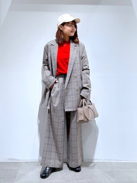 「アイテム（テーラードジャケット）」を使った、MAIKOさん（レディース・150cm）の秋コーディネート