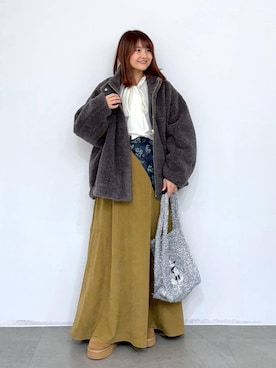 「アイテム（トートバッグ、シルバー系）」を使った、MAIKOさん（レディース・150cm）の秋コーディネート