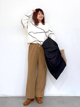 「アイテム（MA-1）」を使った、MAIKOさん（レディース・150cm・30代）の秋コーディネート