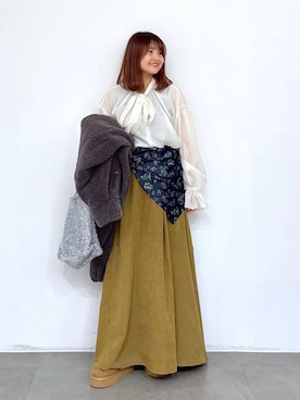 「Elura（エルーラ）のアイテム」を使った、MAIKOさん（レディース・150cm）の冬コーディネート