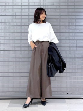 「アイテム（テーラードジャケット）」を使った、MAIKOさん（レディース・150cm）の秋コーディネート