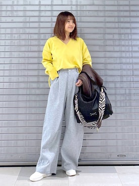 「アイテム（スウェットパンツ）」を使った、MAIKOさん（レディース・150cm・30代）の秋コーディネート