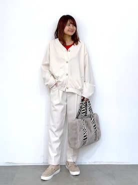 「アイテム（タンクトップ）」を使った、MAIKOさん（レディース・150cm・30代）の冬コーディネート