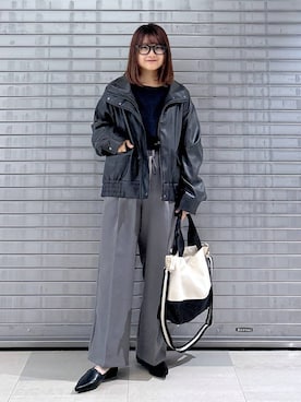 「アイテム（メガネ）」を使った、MAIKOさん（レディース・150cm・30代）の秋コーディネート