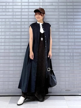 「アイテム（キャップ）」を使った、MAIKOさん（レディース・150cm・30代）の夏コーディネート