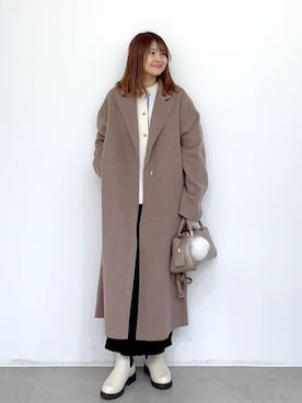 「アイテム（キーホルダー、ホワイト系）」を使った、MAIKOさん（レディース・150cm）の冬コーディネート