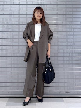 「アイテム（テーラードジャケット）」を使った、MAIKOさん（レディース・150cm・30代）の秋コーディネート
