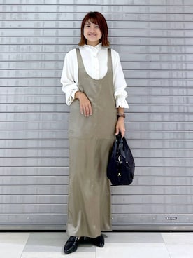 「Elura（エルーラ）のアイテム（ローファー）」を使った、MAIKOさん（レディース・150cm）の秋コーディネート