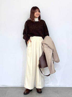 「アイテム（ハンドバッグ）」を使った、MAIKOさん（レディース・150cm・30代）の秋コーディネート