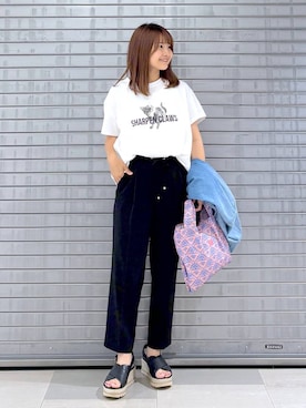 「アイテム（エコバッグ/サブバッグ）」を使った、MAIKOさん（レディース・150cm）の秋コーディネート