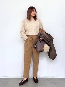 「アイテム（パンツ、イエロー系）」を使った、MAIKOさん（レディース・150cm）の秋コーディネート