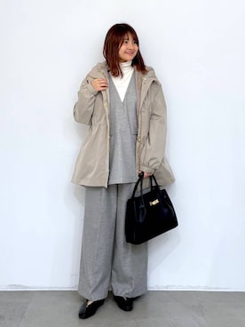 「アイテム（ベスト）」を使った、MAIKOさん（レディース・150cm・30代）の秋コーディネート